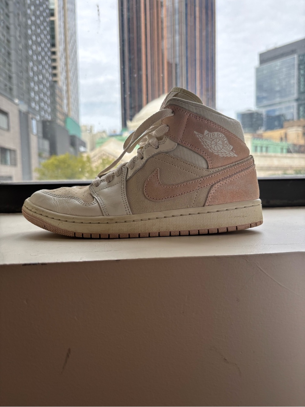 Nike Jordans in Cream and Blush 2024 Seersucker